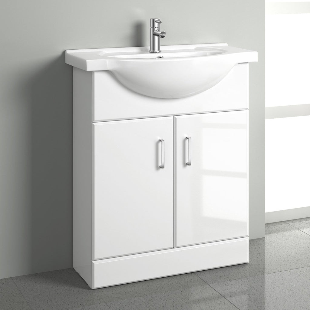 QUARTZ 650 BASIN UNIT HIGH GLOSS WHITE