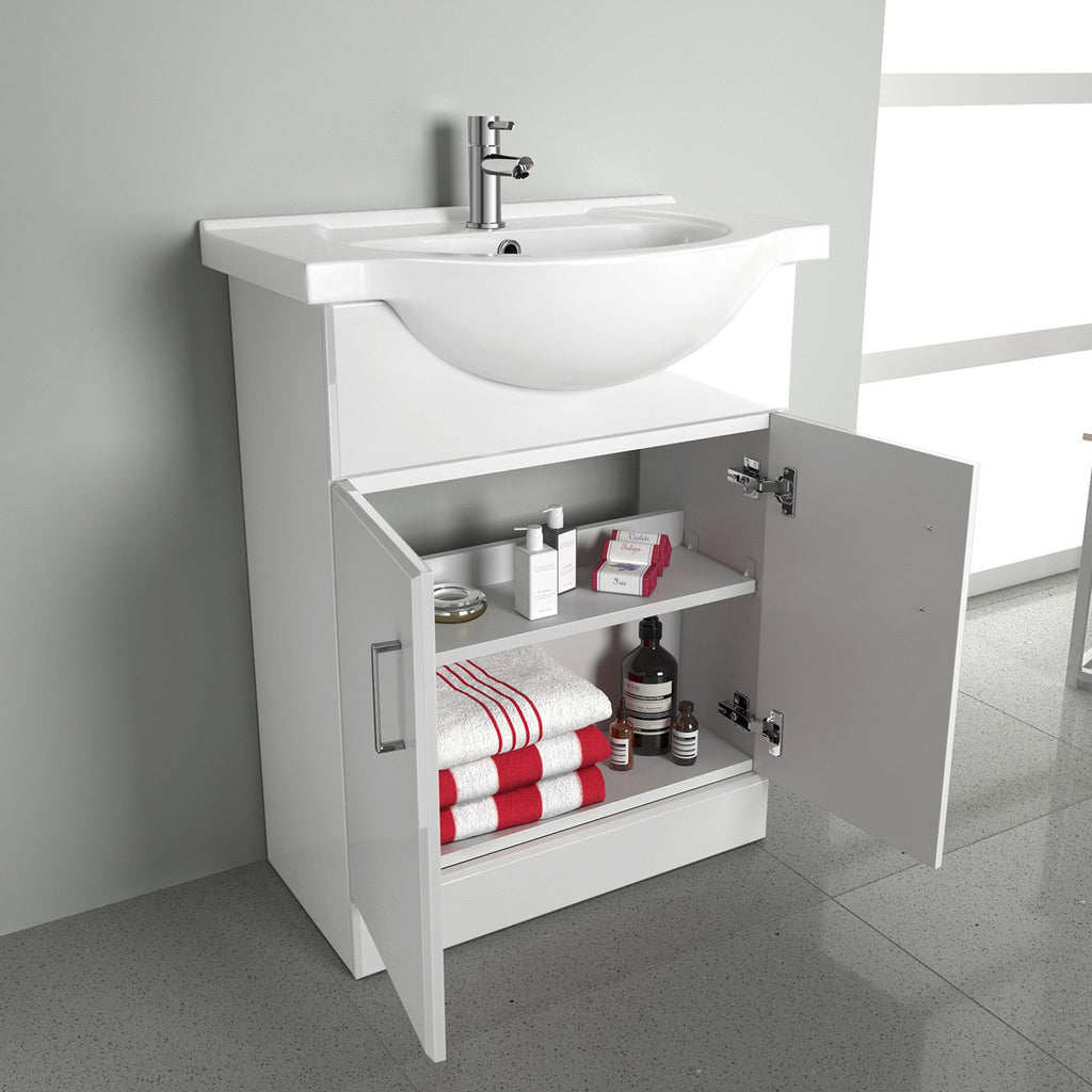 QUARTZ 650 BASIN UNIT HIGH GLOSS WHITE