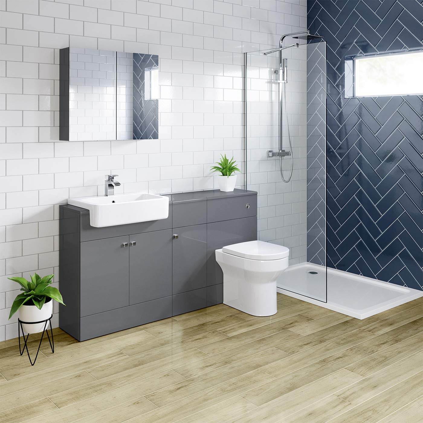 Harper 300mm Cupboard Unit - Grey