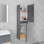 Denver 1400 Tall Cupboard Unit - Grey