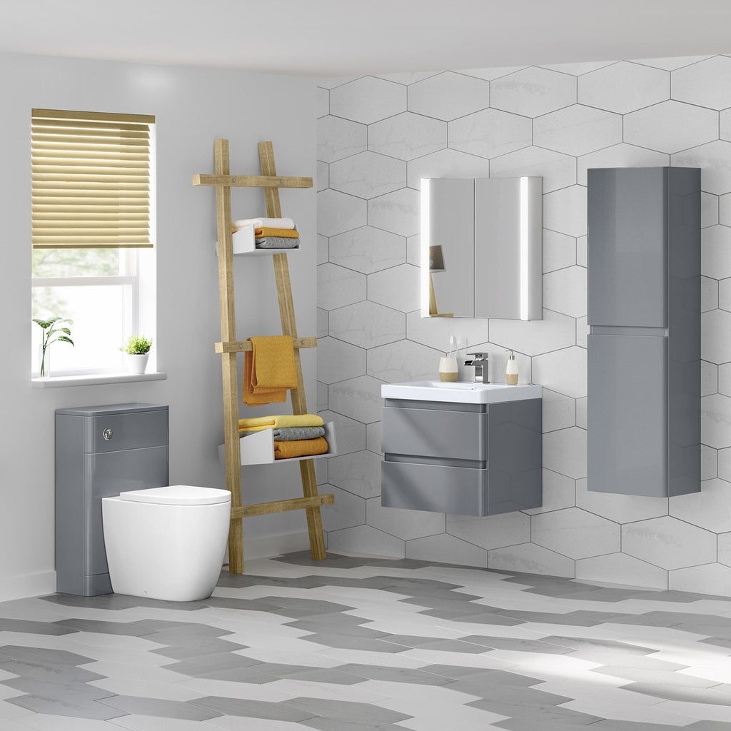 Denver 1400 Tall Cupboard Unit - Grey