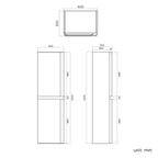 Denver 1400 Tall Cupboard Unit - Grey