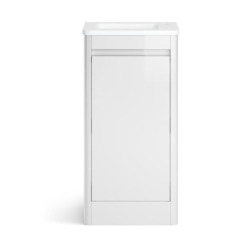 Denver 400 Floor Standing Cloakroom Unit and Basin Right Hand - Grey