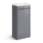 Denver 400 Floor Standing Cloakroom Unit and Basin Right Hand - Grey