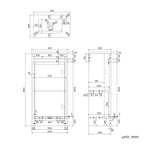 Denver 400 Floor Standing Cloakroom Unit and Basin Right Hand - Grey