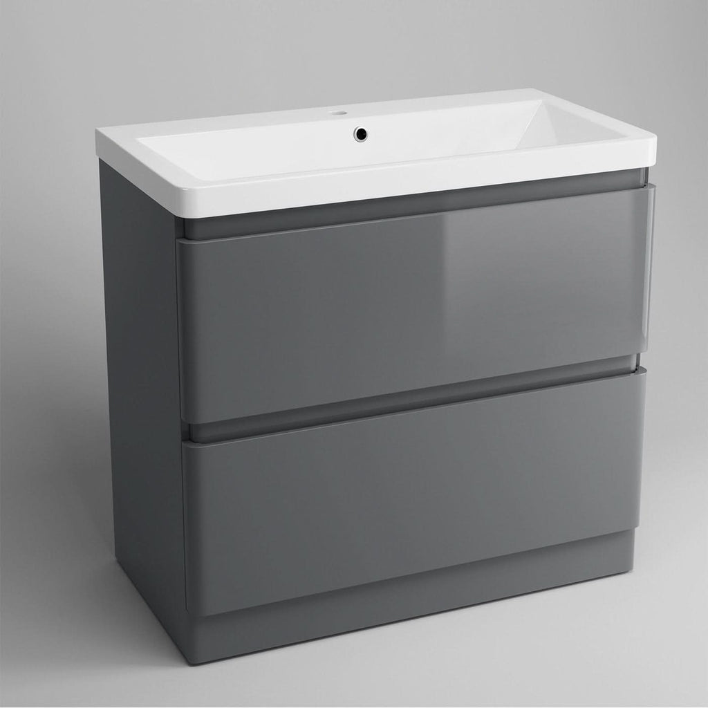 iBathUK Floor/Wall Mounted Vanity Unit With Basin