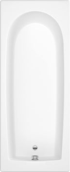 iBathUK Setra Single-Ended Round Acrylic Bath with Adjustable Feet, Durable Modern Bathroom Bathtub in Gloss White, 1800 x 800mm