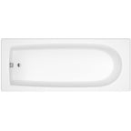 iBathUK Setra Single-Ended Round Acrylic Bath with Adjustable Feet, Durable Modern Bathroom Bathtub in Gloss White, 1800 x 800mm