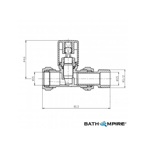 iBathUK Essence Straight Round Radiator Valve Pair, Anti-Scald Design, Matt White Radiator Valves, Wall or Floor Mounted, Universal Fit for All Radiators