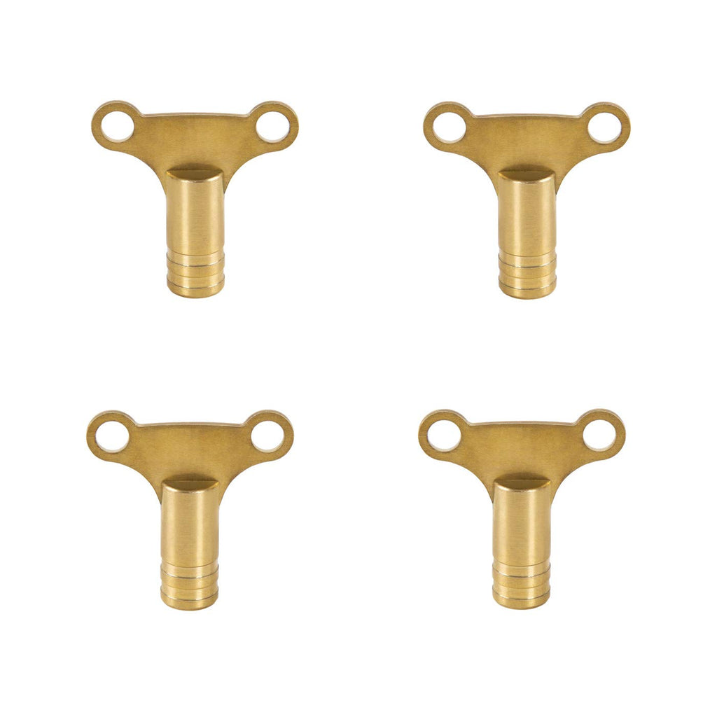 Easy Grip Radiator Bleed Key - Pack of 4 (Brass)