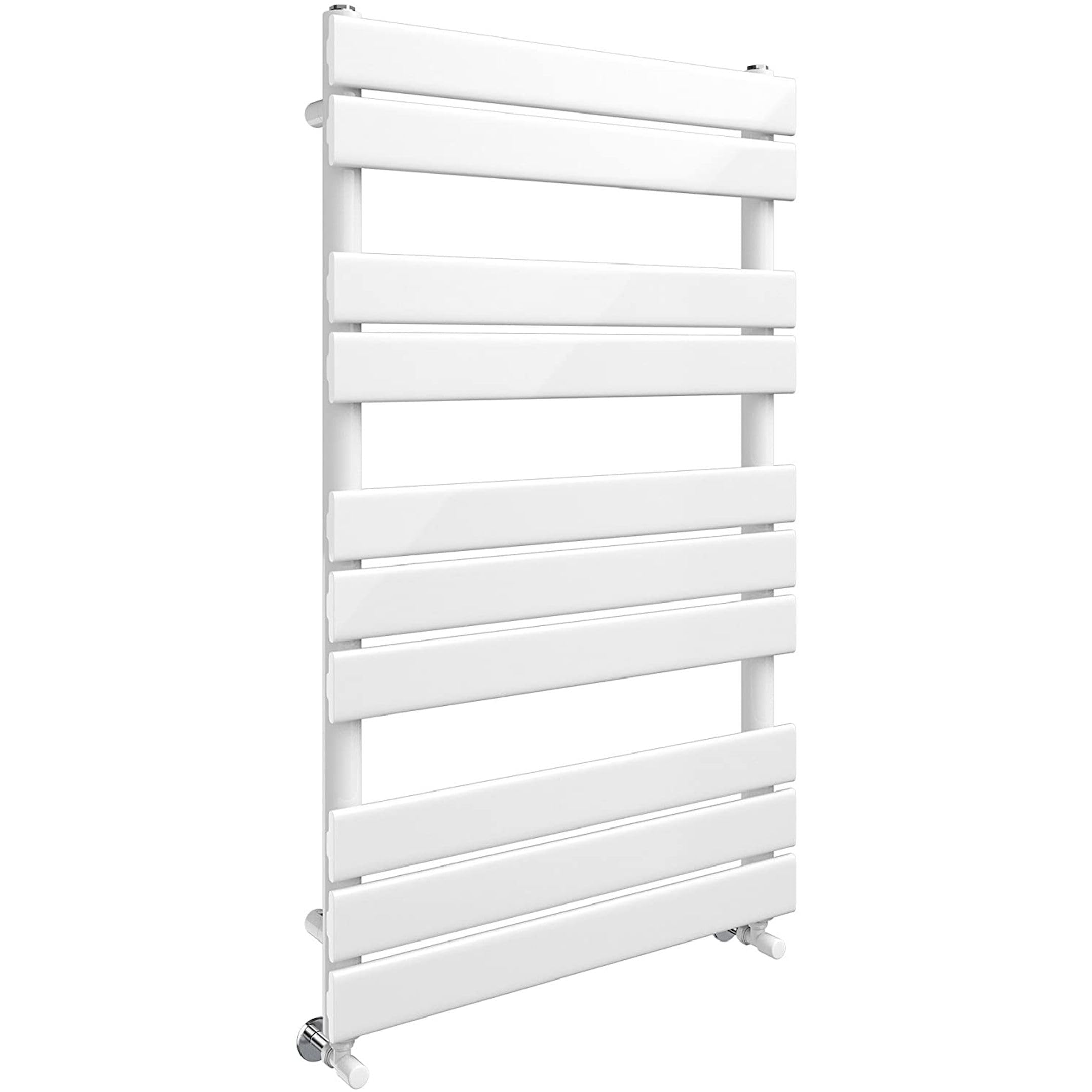 800 x 600 White Flat Panel Heated Towel Rail Bathroom Radiator