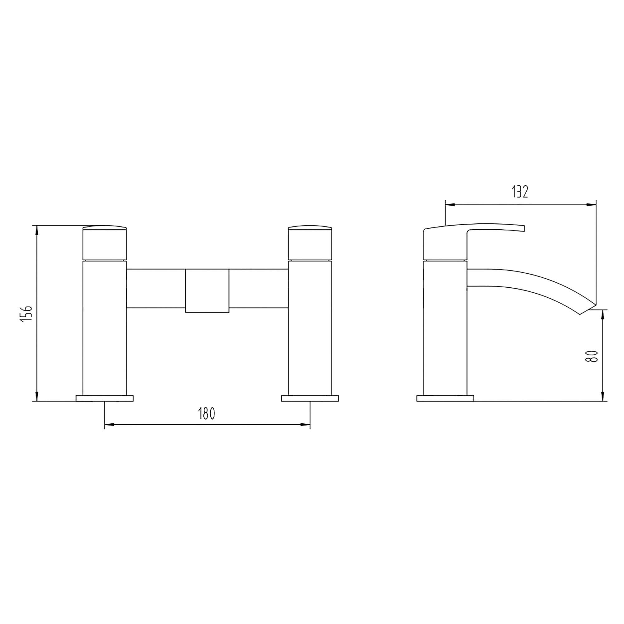 iBathUK Zylar Bath Filler Mixer Tap Monobloc Bathroom Lever Faucet, Sleek Bath Filler Tap with Smooth Lever Control, Chrome
