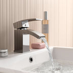 iBathUK Zylar Basin Sink Mixer Tap Modern Bathroom Lever Faucet, Stylish Basin Mixer for Everyday Functionality, Chrome