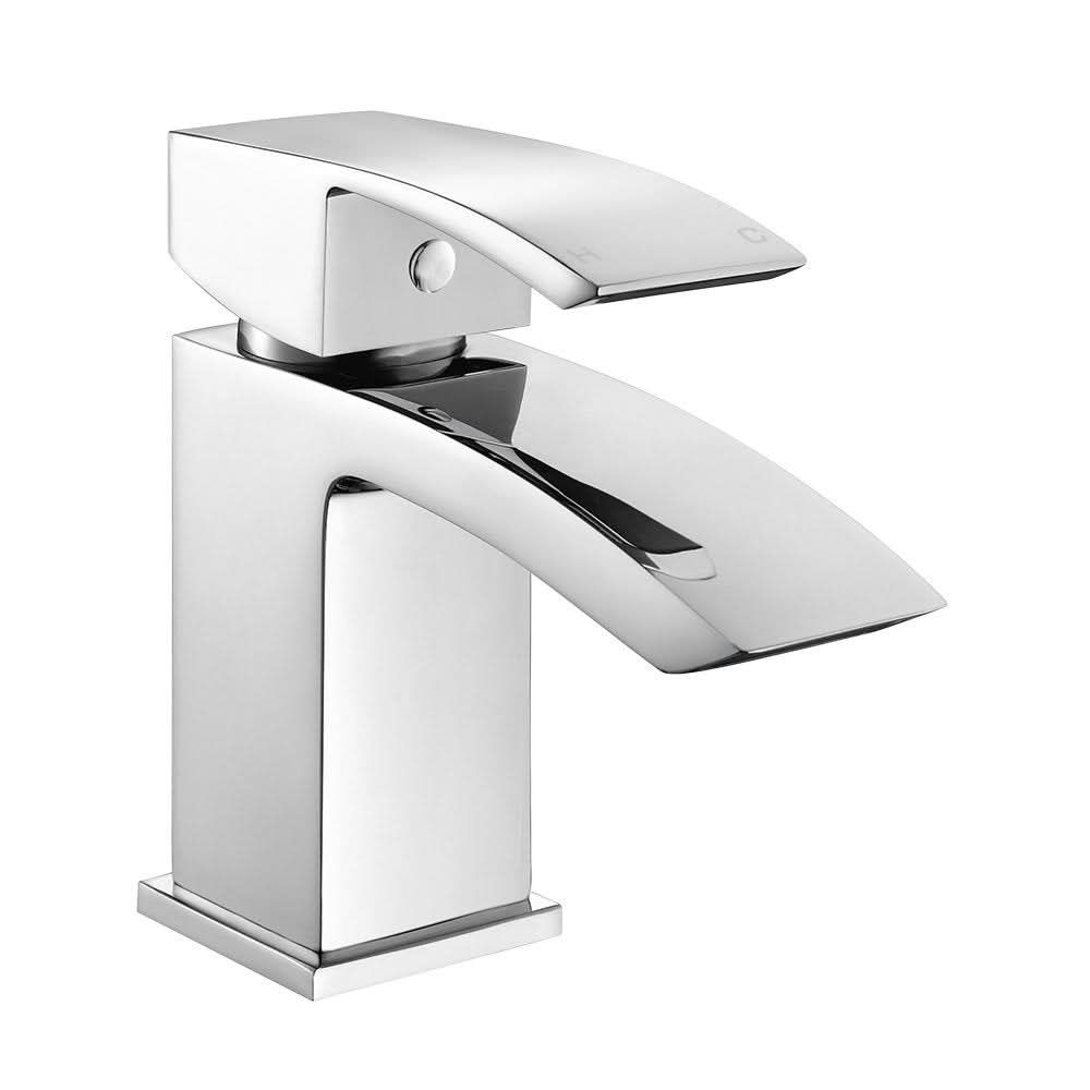 iBathUK Zylar Basin Sink Mixer Tap Modern Bathroom Lever Faucet, Stylish Basin Mixer for Everyday Functionality, Chrome