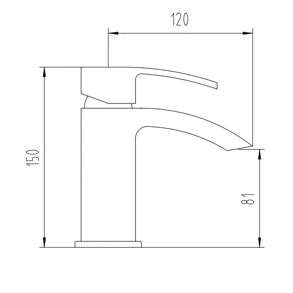 iBathUK Zylar Basin Sink Mixer Tap Modern Bathroom Lever Faucet, Stylish Basin Mixer for Everyday Functionality, Chrome
