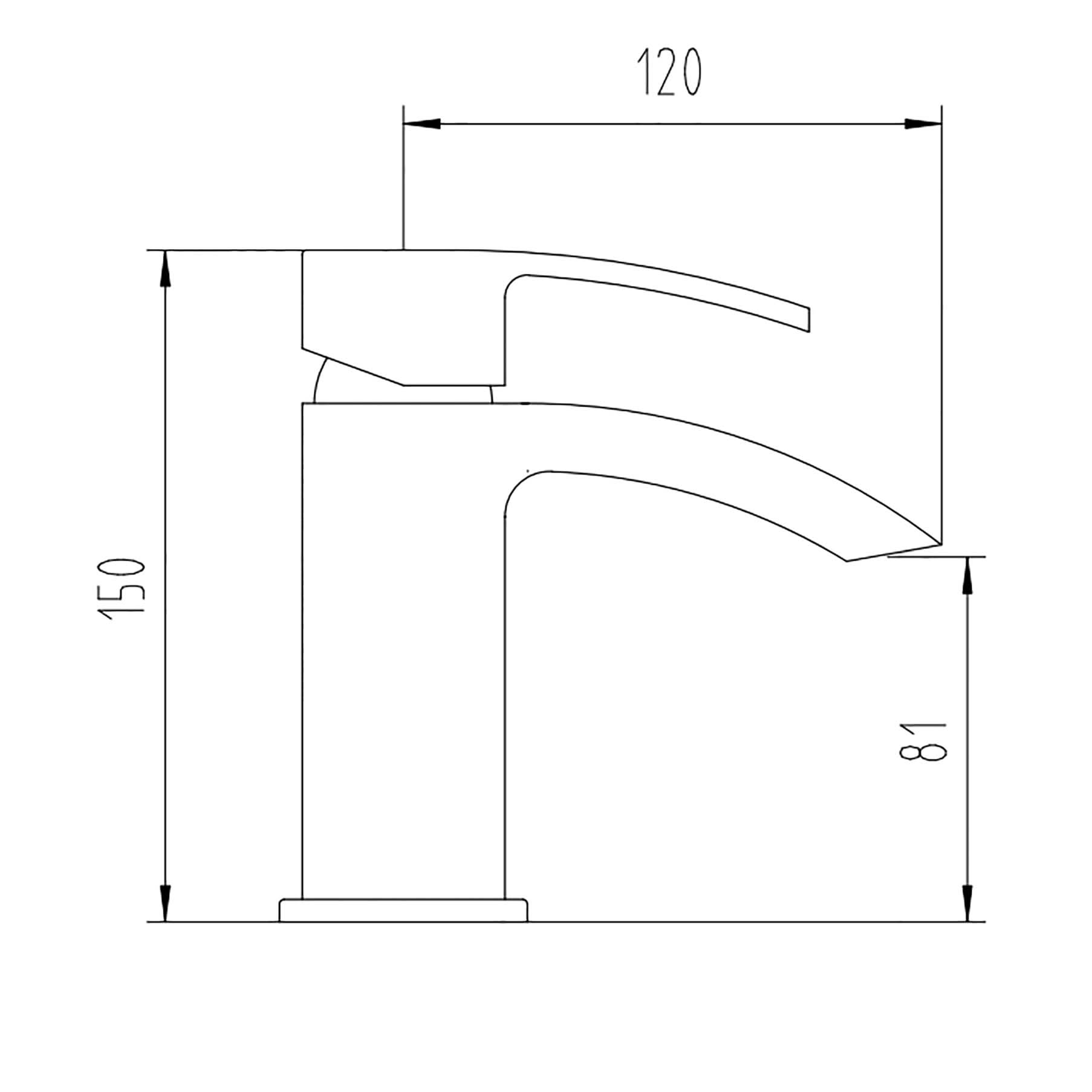 iBathUK Zylar Basin Sink Mixer Tap Modern Bathroom Lever Faucet, Stylish Basin Mixer for Everyday Functionality, Chrome