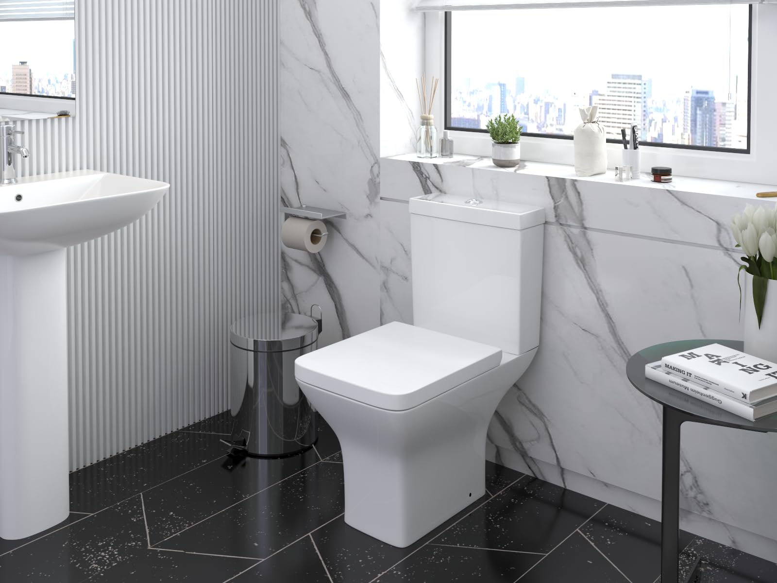 Venice CC Pan, Cistern & Wrapover PP Seat