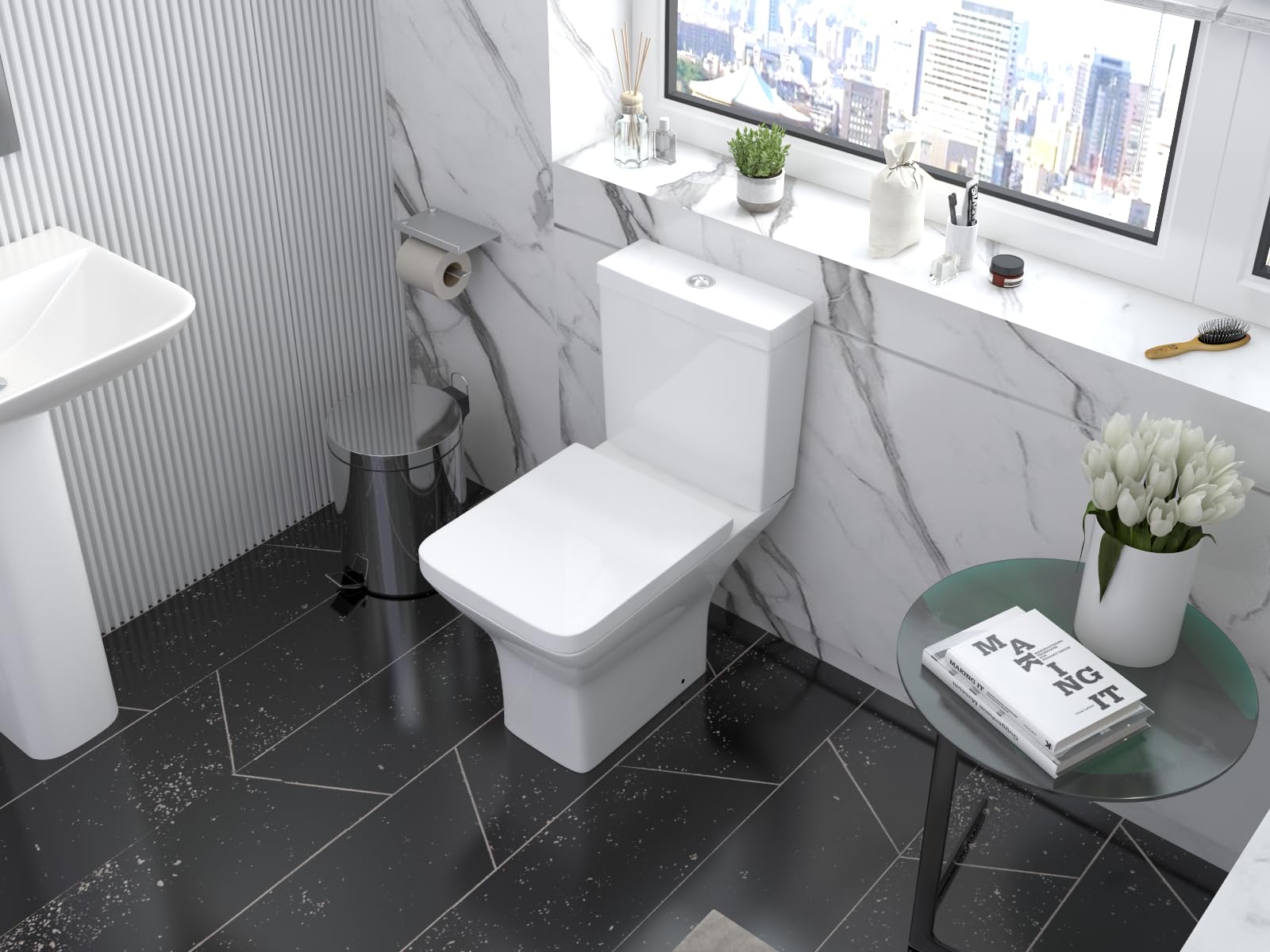 Venice CC Pan, Cistern & Wrapover PP Seat