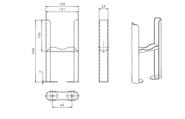 iBathUK Regency Traditional Floor Standing 3 Column Radiator Feet, High Strength Steel Gloss White 277mm