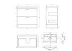 Apollo 2 Drawer Floorstanding Vanity With Basin