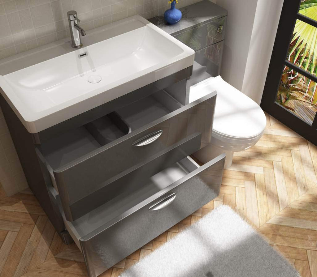 Apollo 2 Drawer Floorstanding Vanity With Basin