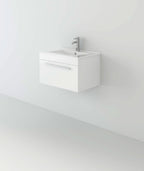 Venus Wall Hung Vanity Unit With Slim Basin - 600mm Wide - White