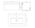 Desire Venus 600 White WH unit and Slim basin