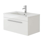 Venus Wall Hung Vanity Unit With Slim Basin - 700mm Wide - White