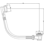 Round Pop Up Bath Waste With Overflow