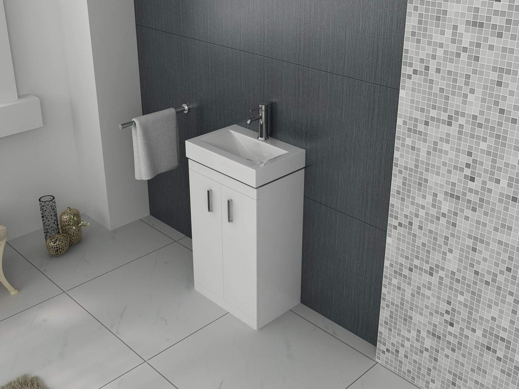 450mm Cloakroom Unit and basin - White (BB.NCLW100)