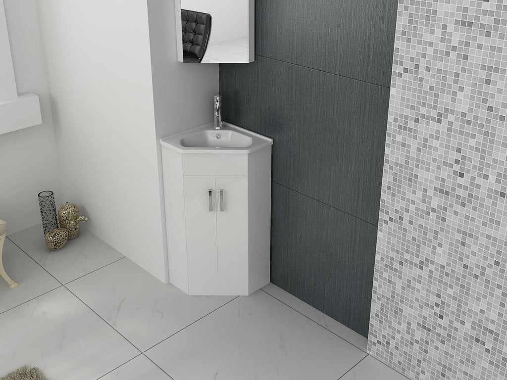 Corner 400 Unit and basin - White (BB.VTCW001)