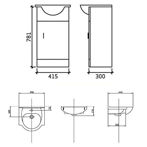Linx 1300mm Vanity Bathroom Furniture