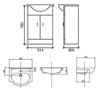 Linx 1400mm Vanity Bathroom Furniture