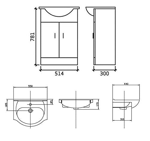 Linx 1350mm Vanity Bathroom Furniture