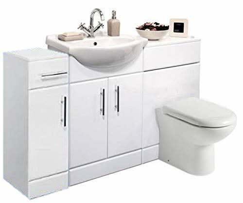 Bathroom Vanity Unit Cabinet Combination Set WC Toilet Unit Pan Cupboard