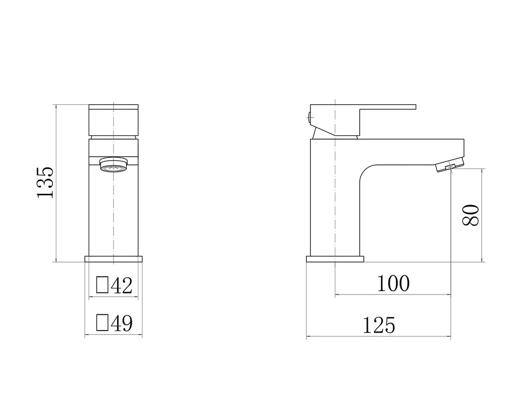 Munro mono basin mixer c/w Waste