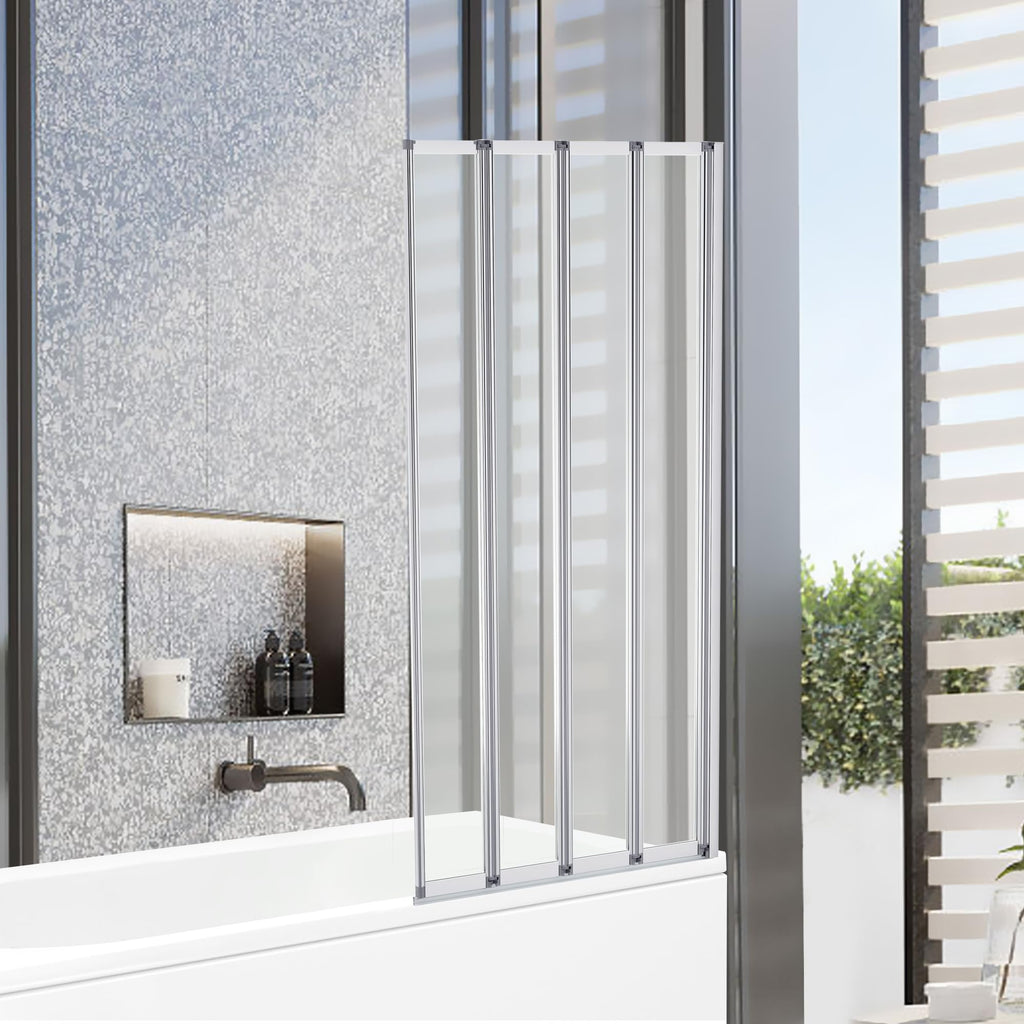 4-Fold Concertina Bath Screen - 1400x800mm