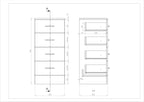 Mars Flatpack 4 Drawer unit 300x330mm