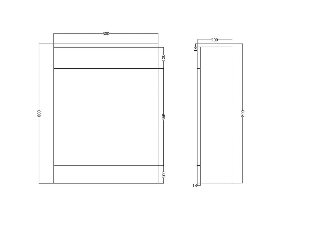 Venus 600x200 WC unit White