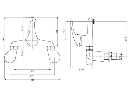 Prima Bath Filler (40mm)