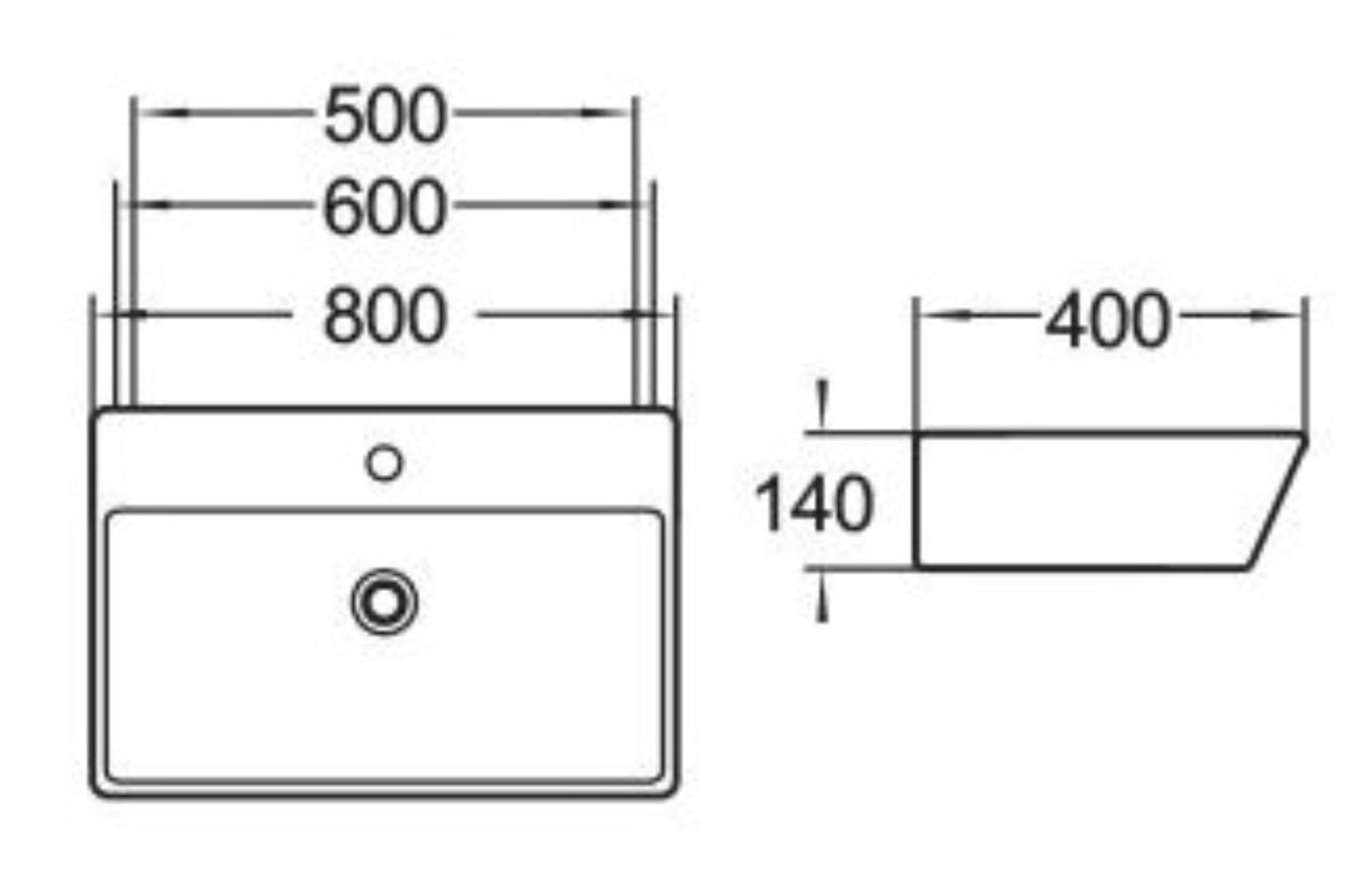 Modern 2 Door Floorstanding Vanity Unit With Basin - White
