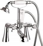 Regency Traditional Bath Shower Mixer Tap with Kit - Chrome