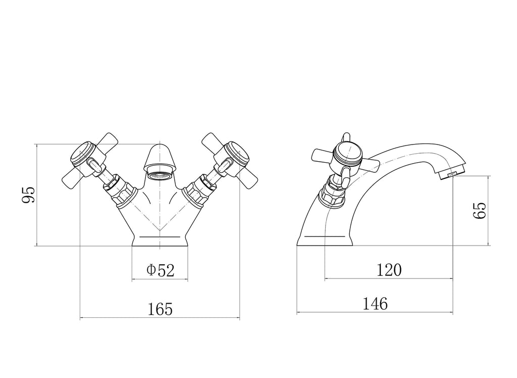 Regency Mono Basin mixer with waste