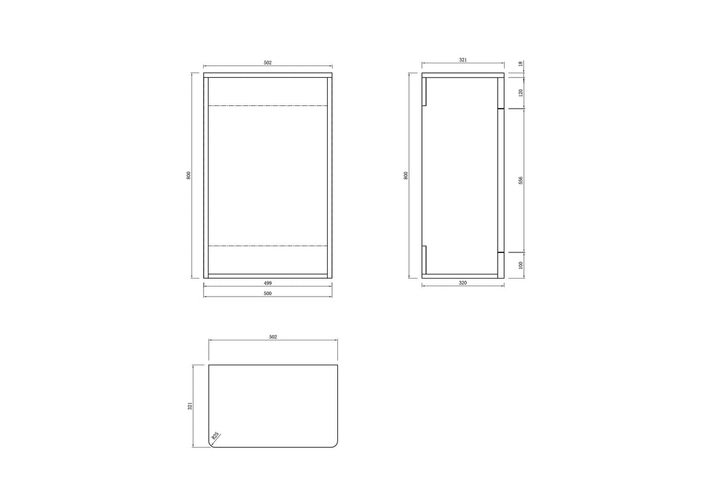 Apollo WC Unit - 800mm x 500mm x 200mm