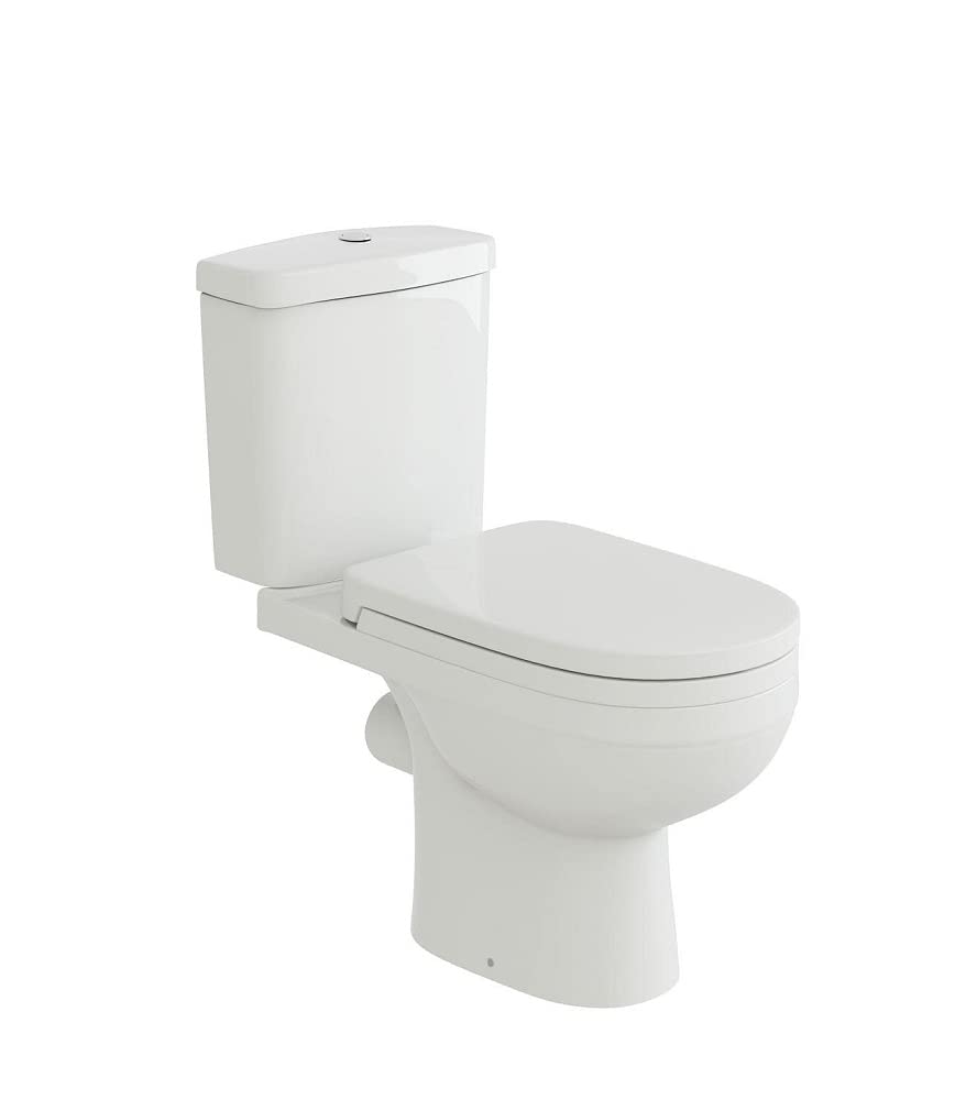 Sleek D Shape 630 Projection Toilet, Cistern, SC Seat (1 box packing)