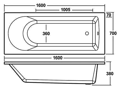 Rosina Single Ended 1600mm Bath, Toilet, Taps Bathroom Suite
