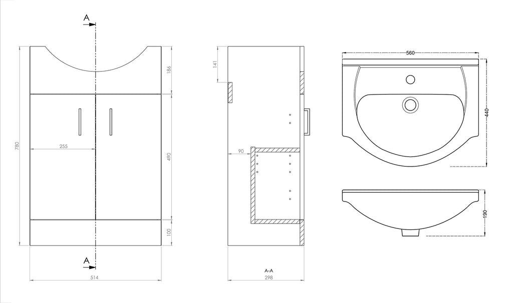 Rosina Single Ended 1600mm Bath, Toilet, Taps Bathroom Suite