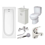 Rosina Single Ended 1700mm Bath, Toilet, Taps Bathroom Suite