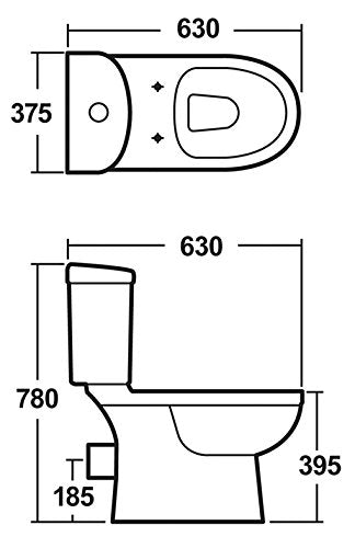 Rosina Single Ended 1700mm Bath, Toilet, Taps Bathroom Suite