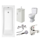 Sophia 1800mm Bath Vanity Basin Unit Toilet & Mixer Taps Bathroom Suite